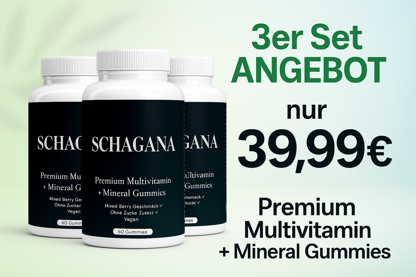Premium Multivitamin Gummies 3er Bundle - Fruchtiger Geschmack Mixed Berry & Alle Vitamine