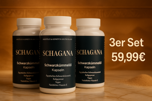 Jahresvorrat: 3er Bündel Ägyptisches Schwarzkümmelöl – je 240 vegane Softgels